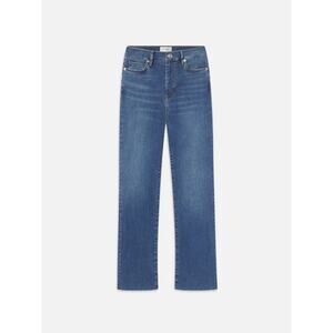 Frame 'Le' Blue High Straight Long Raw Fray Denim Jean Size 25 - NWT